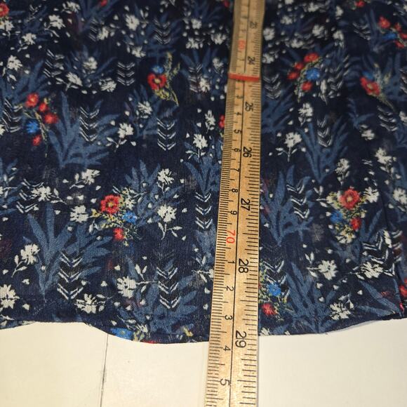 Style & Co Womens XL Top Sheer Cover Up Overlay Flowy Batwing Floral Striped - Picture 7 of 11